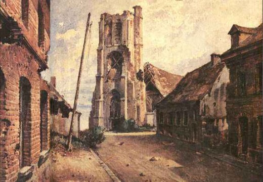 "Becelaire", watercolor, 1917