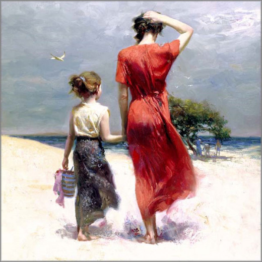 Afternoon Stroll by Pino Daeni