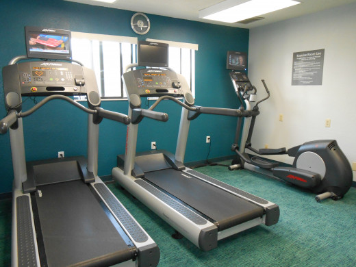 Nice but small exercise room.