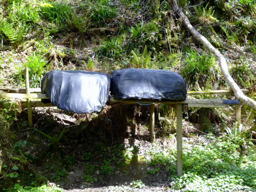 Two Coracles nearing completion.