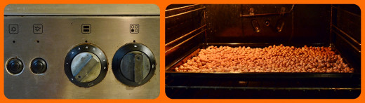 Keep mixing your peanuts regularly while in the oven