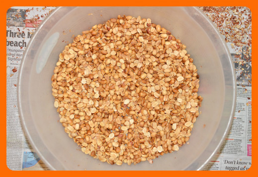 Roasted and cleaned - ready to be turned into delicious Peanut Butter!