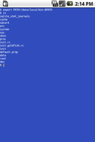 Android Terminal Emulator screenshot