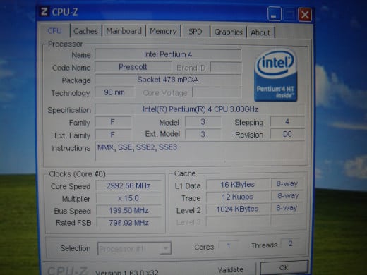 CPU Specification