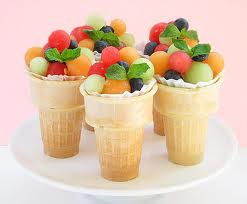 Kids love their fruit salad served like this.