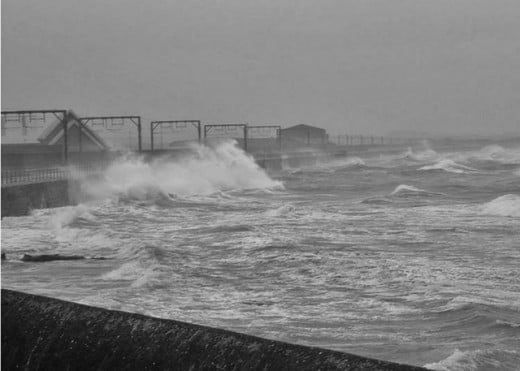 Probably the most enduring picture of Saltcoats, this image is often used in weather reports to show the severity of high winds