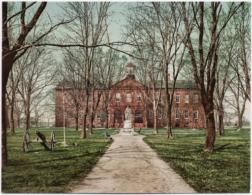 At the college of William and Mary circa 1902 (Photos this page public domain).