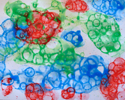 Summer activity - Bubble painting