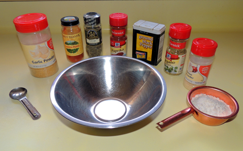 assemble your mise en place for spices
