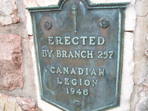 Commemorative plaque, Colonel John McCrae Memorial Gardens, Guelph