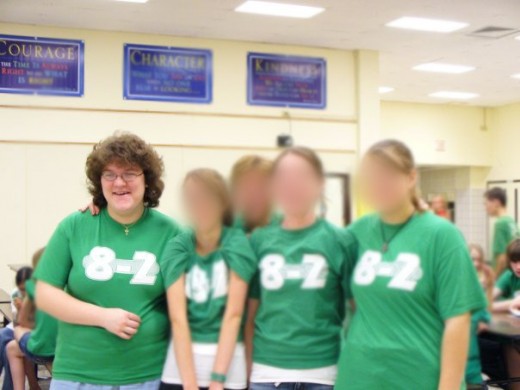 Me in 8th grade with my friends. I blurred their faces to protect them.