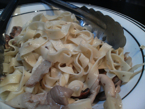 Pasta with mushrooms is a great combo.