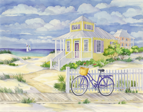 Beach Cruiser Cottage ll Print   by Paul Brent