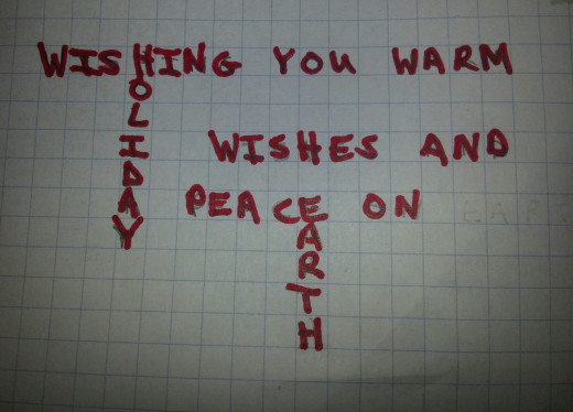 I went over the letters in red marker.