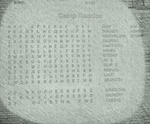 The finished Word Search!