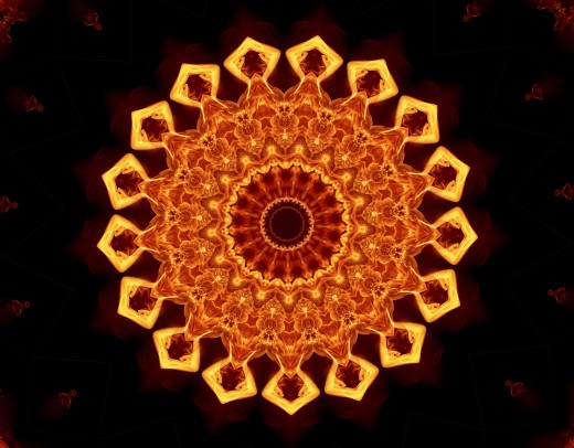 Fire mandala art