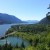 A river, a highway, a cove, and mountains of the Columbia River Gorge. A river, a highway, a cove, and mountains of the Columbia River Gorge.