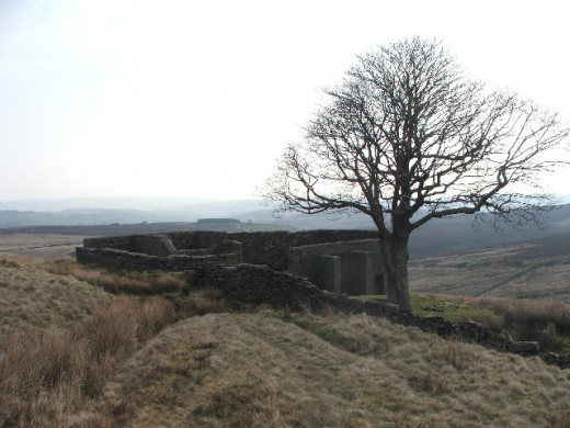 Top Withens, the house said to have inspired that of Wuthering Heights in Emily Bronte's classic novel. 