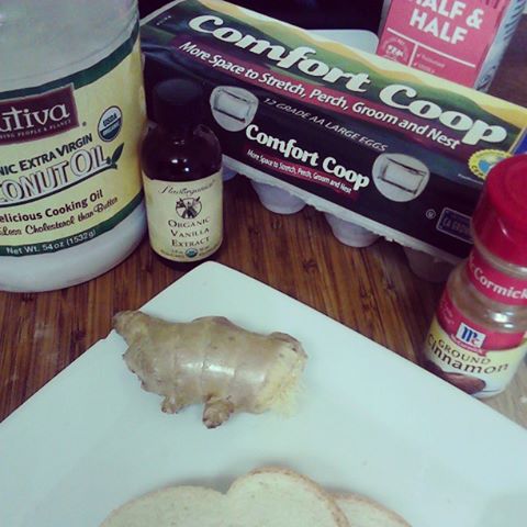 Organic Ginger Root. Organic Vanilla Extract Cinnamon Half and Half