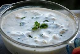 Green Potato Raita Picture