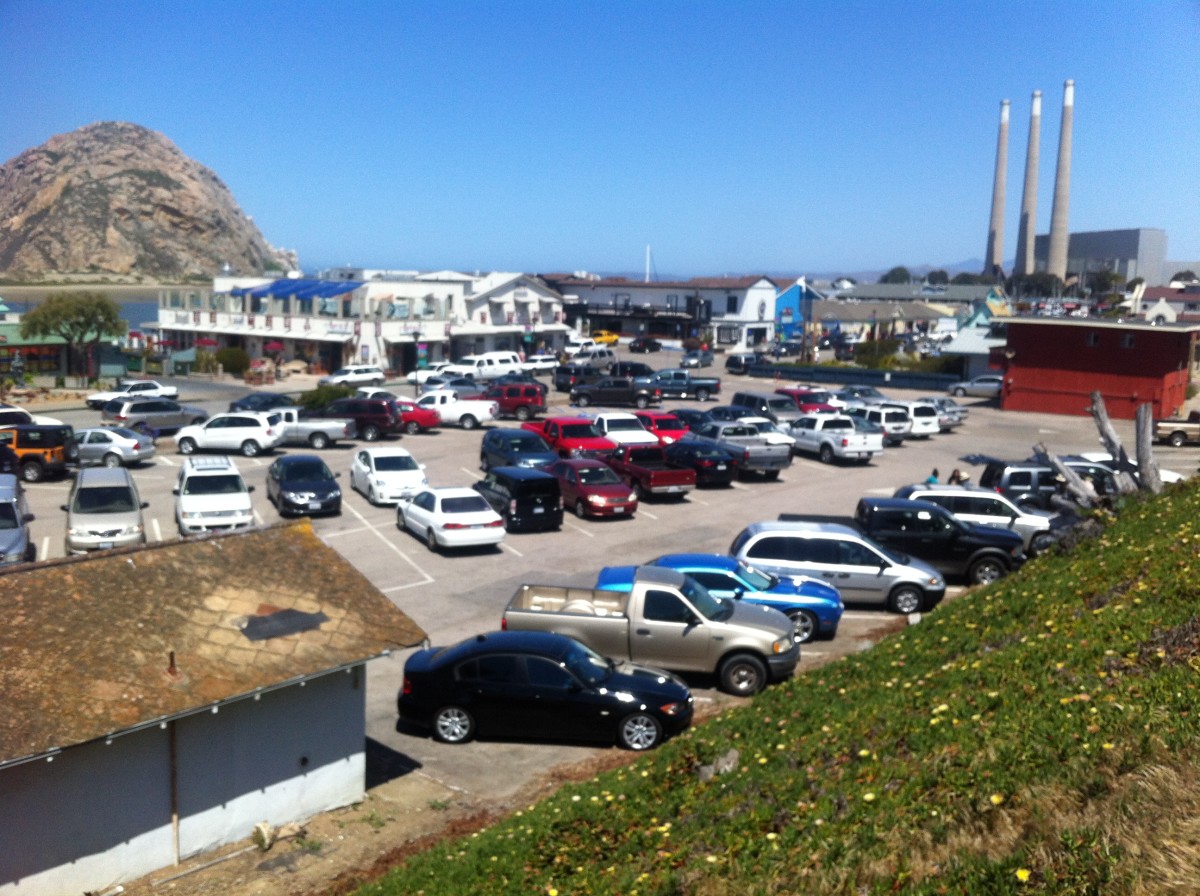 A view above the embarcadero in Morro Bay.