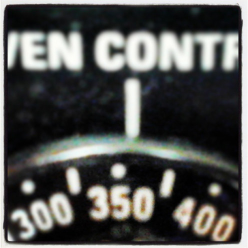 Oven Control Set At 350 