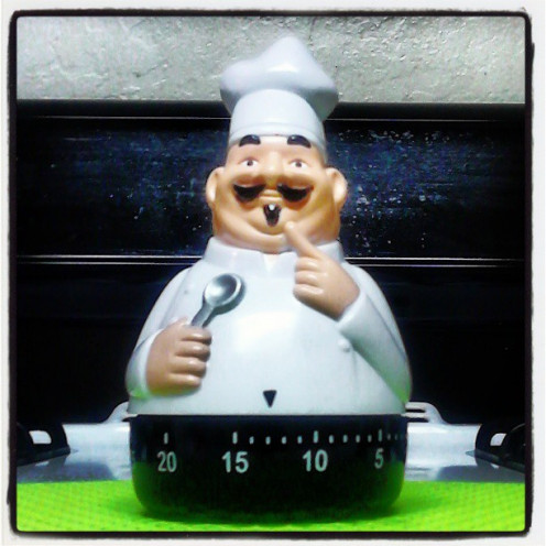 Trusty Kitchen Timer Buddy helps me keep an eye on the time.