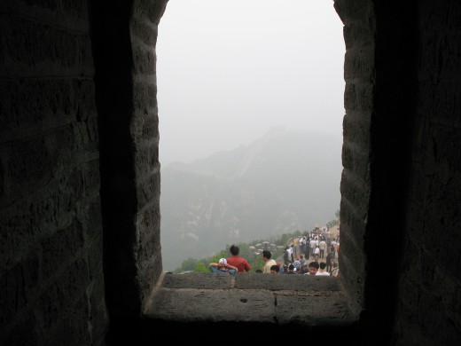 A view from a higher part of the Great Wall