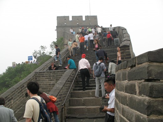 Climbing up higher on the Great Wall