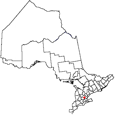 Map location of Guelph, Ontario  
