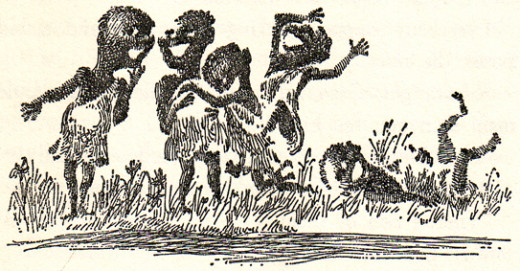 The Oompa-Loompas, as illustrated by Joseph Schindelman, 1964