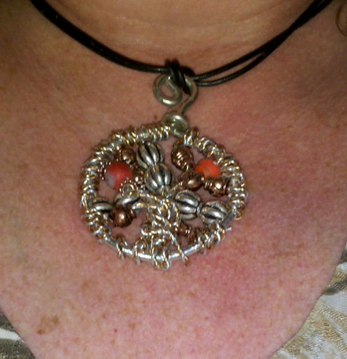 second attempt, beads too big for overall aesthetics.