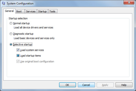 General Tab in system Configuration