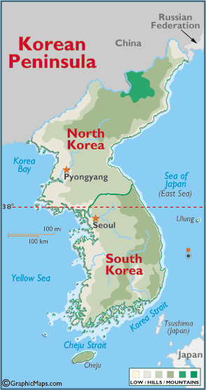 Korean Peninsula Map