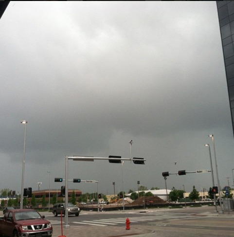 This was the storm that hit before the big tornado in Moore, OK (nearby suburb)