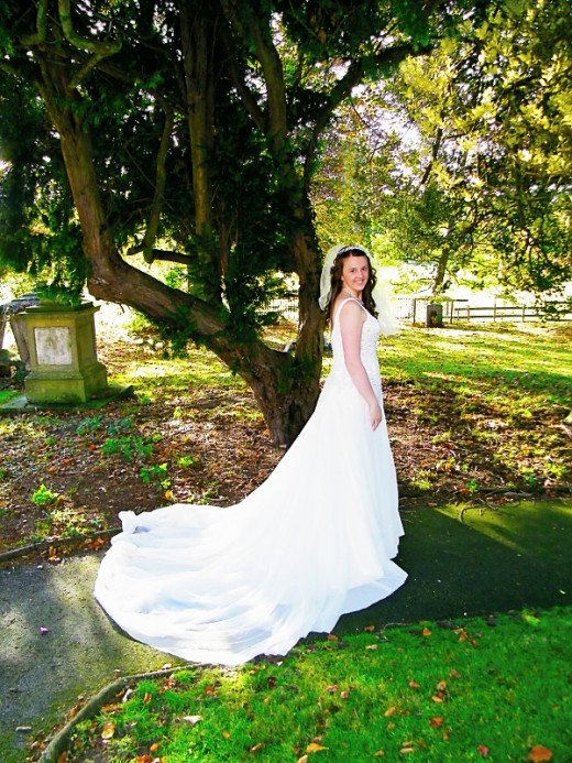 In my wedding dress