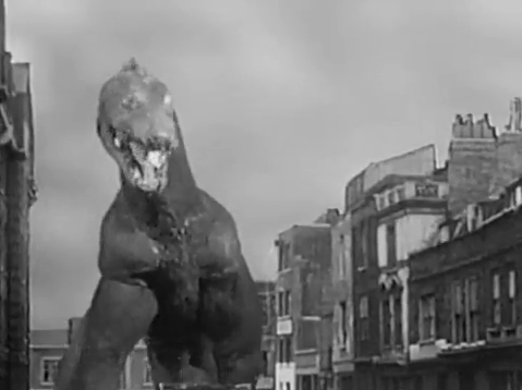 The creature attacks London