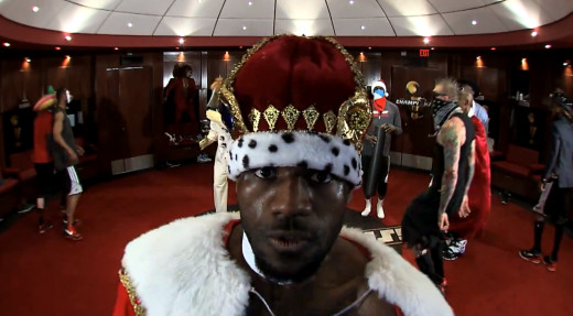 While you may think he's joking, Lebron personifies his belief that he is the King, every chance he gets. 
