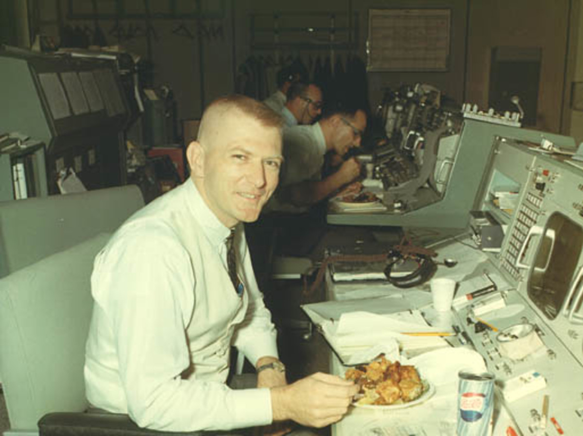 The famous Flight Director, Gene Kranz, who had a new vest made by his wife for each mission. 1965.