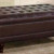 Coaster Storage Ottoman with Tufted Accents in Dark Brown Leather Coaster Storage Ottoman with Tufted Accents in Dark Brown Leather