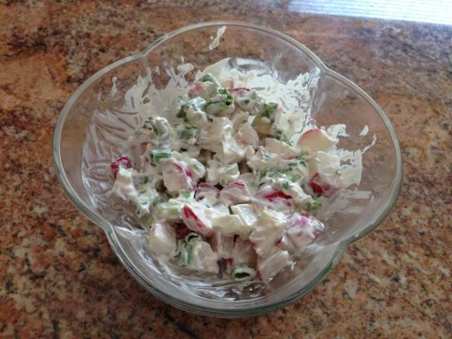 Radish in Sour Cream Salad