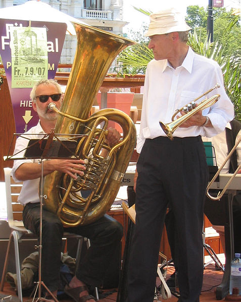 Members of Austrian jazz band Riverside Stompers 
