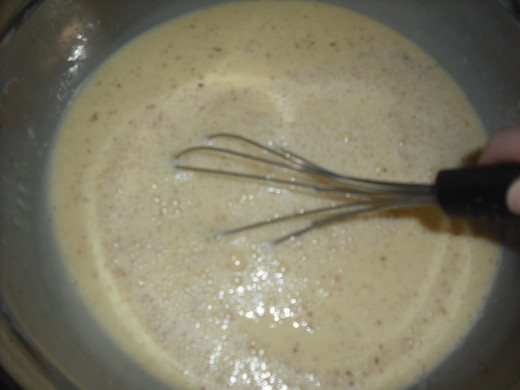 Whisk the custard together thoroughly.