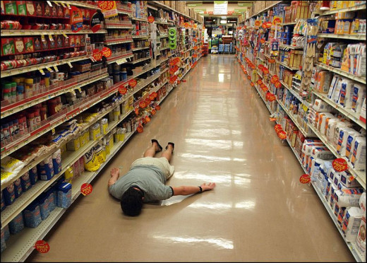 What is Planking: Planking in public places - a supermarket aisle