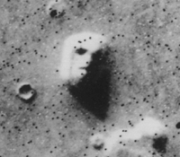Face on Mars, NASA 1976 Image. Original Face on Mars photo.