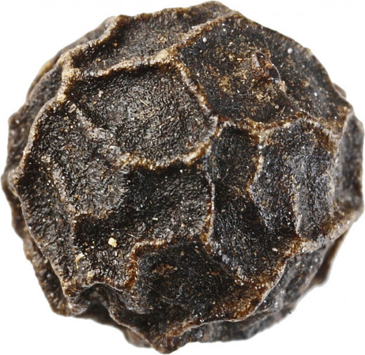 Closeup of a black peppercorn.