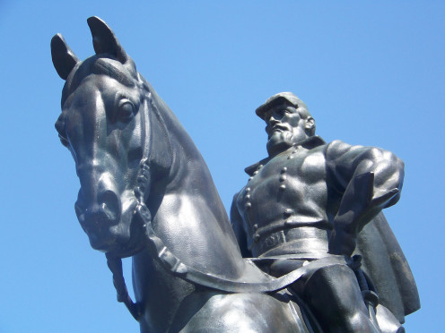 The likeness of Gen. Stonewall Jackson at the site of the Battle of First Manassas, also known as the Battle of Bull Run