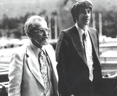 Dr. Hynek, on the left, worked extensively with Project Blue Book. At first a skeptic, he later became a believer.