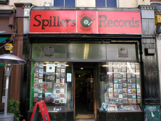 Spillers Records shop, Cardiff, Wales, 5 December 2007