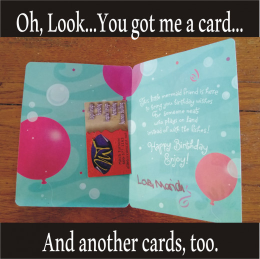 Like the Russian nesting dolls, you can place a card in a card. 